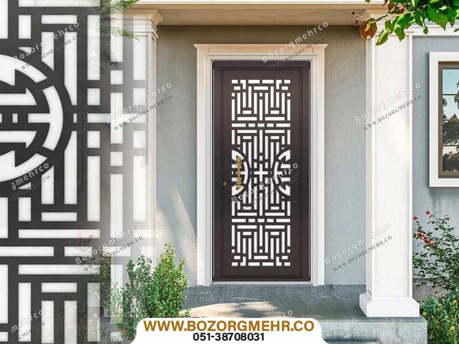 درب فلزی لیزری تک لنگه هیراد کد 1045 عرض 108 ارتفاع 223 